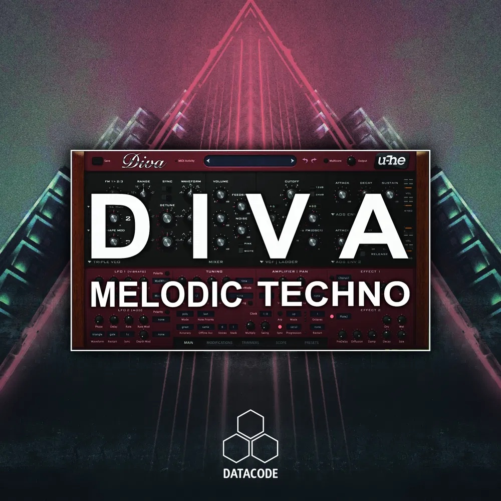 [旋律科技舞曲采样包] Datacode FOCUS Diva Melodic Techno