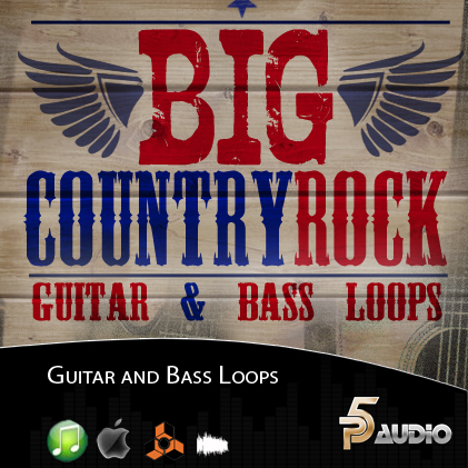 [乡村摇滚吉他贝斯采样包] P5Audio Big Country Rock Guitar & Bass Loops