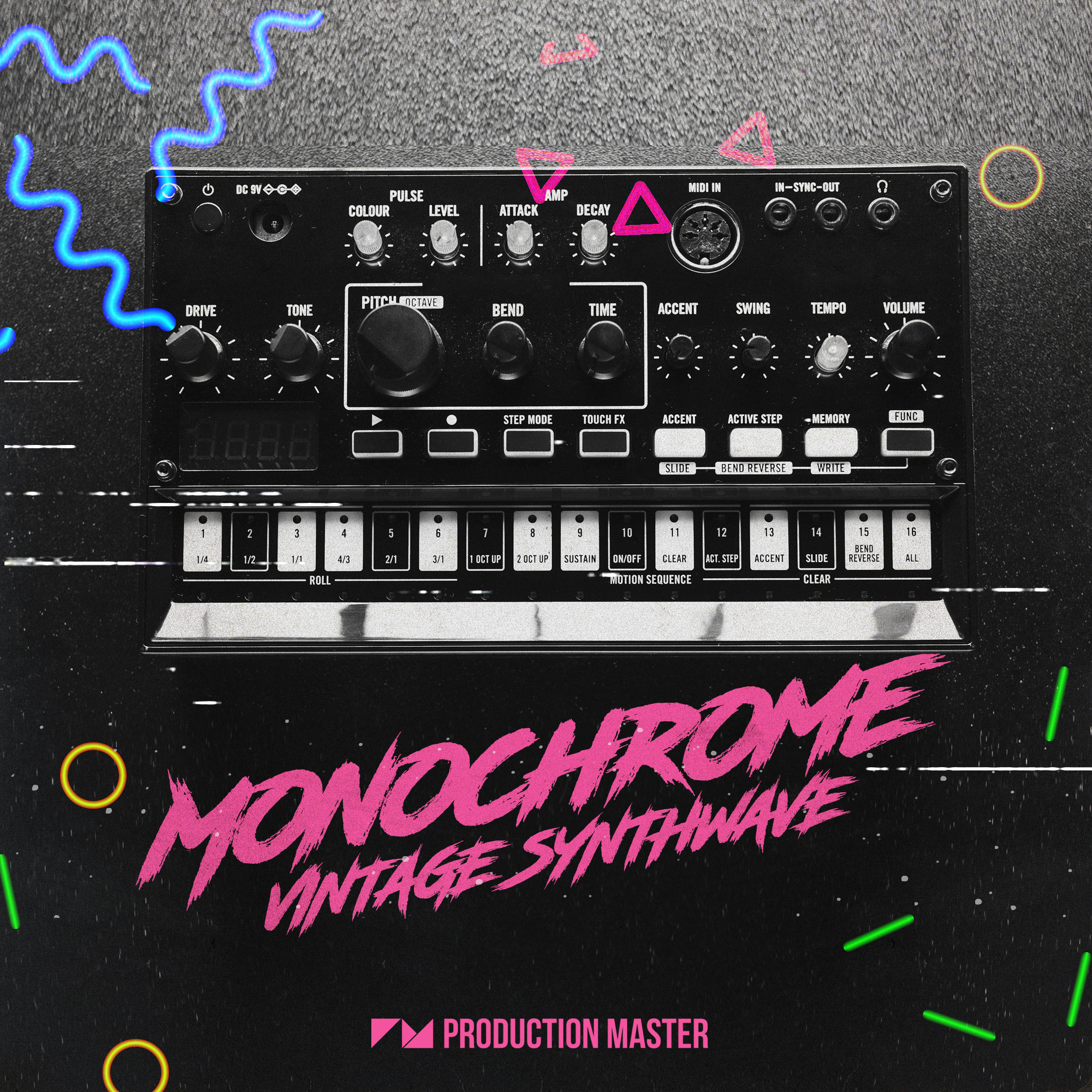[复古合成器波采样包] Production Master Monochrome